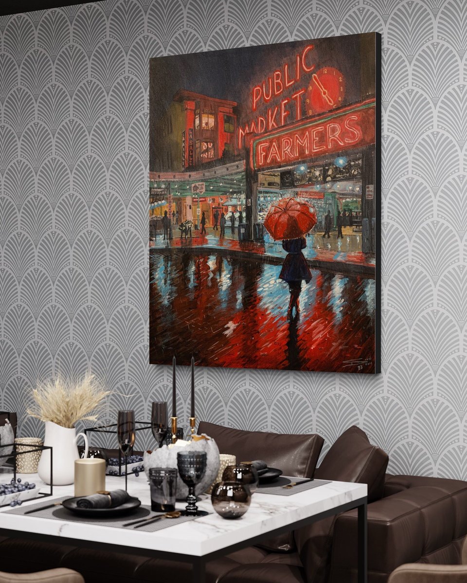 Pike Place Market Canvas Painting